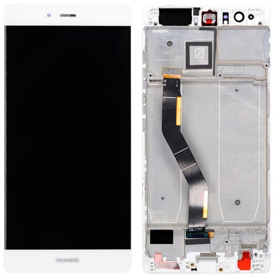Huawei P9 Plus LCD Screen Replacement With Frame White HQ 