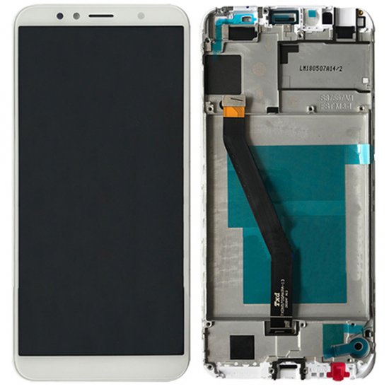 Huawei Y6 2018 LCD Screen Replacement With Frame White Ori 