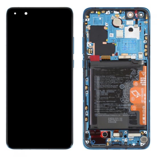 Huawei P40 Pro LCD with Frame Assembly Blue Ori