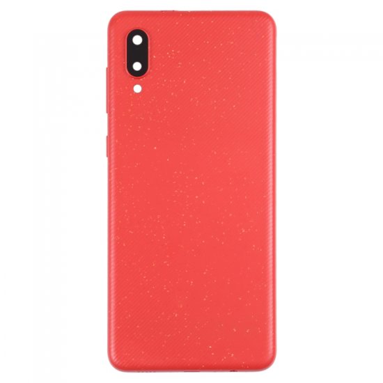 Samsung A02 Back Cover with Back Camera Lens and Bezel Red Ori