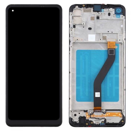 Samsung Galaxy A21 LCD Assembly with Frame Black Ori