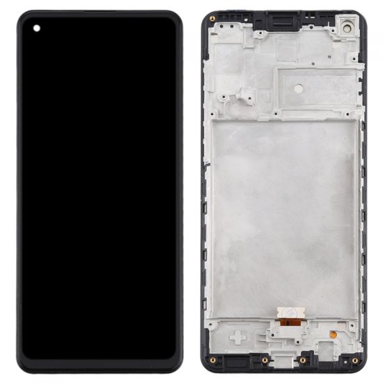 Samsung Galaxy A21S LCD Assembly with Frame Black Ori