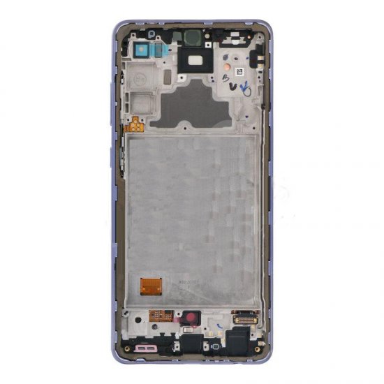 Samsung Galaxy A72 LCD Assembly with Frame Blue Ori