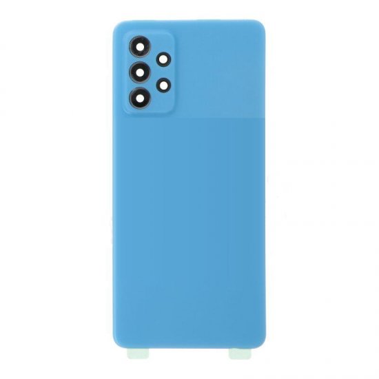 Samsung Galaxy A72/A72 5G Back Cover with Back Camera Lens and Bezel Blue Ori