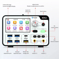 AIXUN P3208 32V/8A Power Supply 320W Current Smart Voltage For iPhone 6-14 Series AIXUN P3208 32V/8A Power Supply 320W Current Smart Voltage For iPhone 6-14 Series