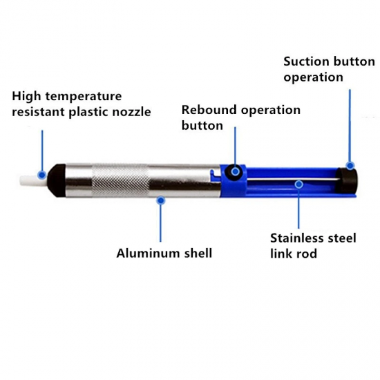 Aluminium Solder Sucker Desoldering Pump Tools Suction Tin Pen