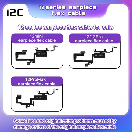 I2C Earpiece Flex Cable  for iPhone X to iPhone 12 Pro Max