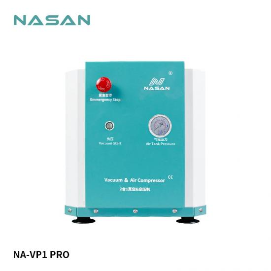 NASAN NA-VP1 Pro 2 in1 Air Compressor and Vacuum Pump Large Capacity for Laminating and Bubble Remover Machine