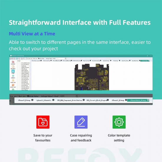 REFOX Schematic Diagram Block Diagram Bitmap Support for iPhone MacBook And Android Phones Motherboard Repair