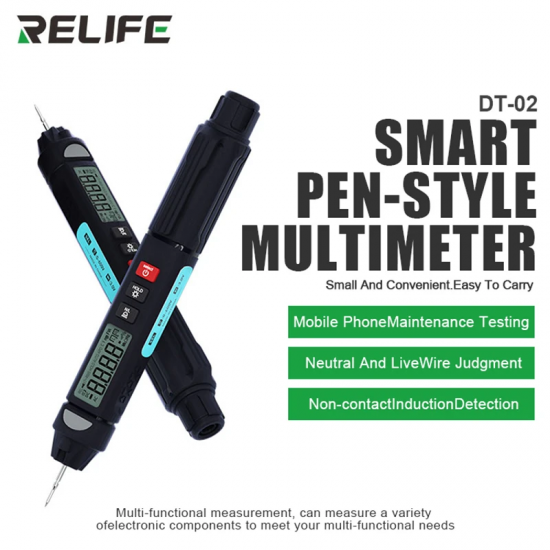 RELIFE DT-02 Smart Pen-type Multimeter AC/DC Voltage Multi-function measurement For mobile Phone Repair