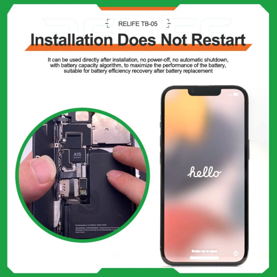 Relife TB-05 Battery Repair Flex Cable For IPhone 11-13 PRO MAX Battery Warning Windows Pops Up Removing