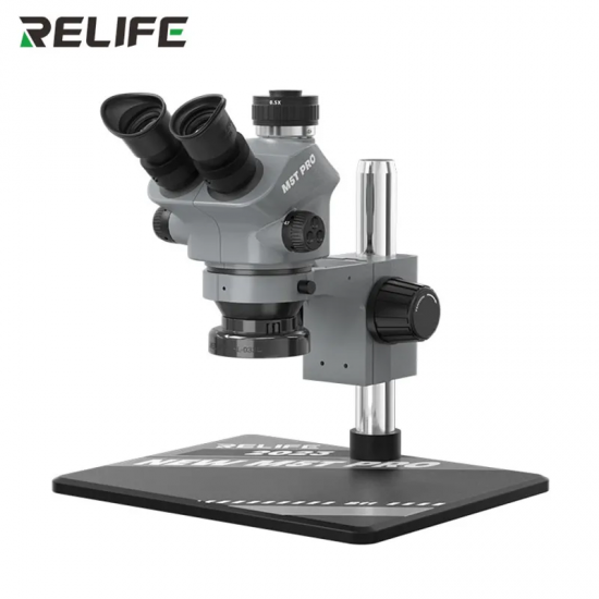 RELIFE RL-M5T Pro-B11 7-50 Times Continuous Zoom Clear Imaging Trinocular HD Microscope