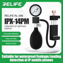 RELIFE RL-086 Mobile Phone Air Tightness Detector for IPX~14/14Pro Max Series Mobile Phones to Test Waterproof and Airtightness RELIFE RL-086 Mobile Phone Air Tightness Detector for IPX~14/14Pro Max Series Mobile Phones to Test Waterproof and Airtightness