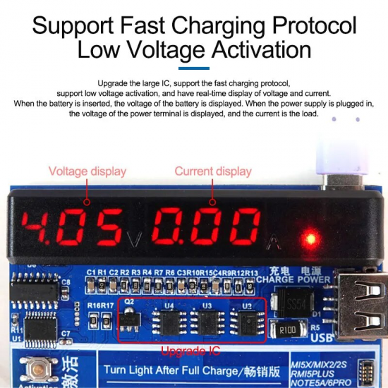 SUNSHINE SS-915 V9.0 for 6G-15ProMax Android Battery Activation Charging Board  Activated Board