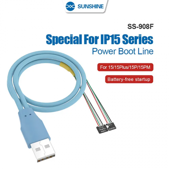 SUNSHINE SS-908F Universal Power Supply Boot Cable For iPhone 15/15P/15Plus/15PM