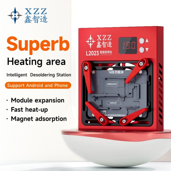XZZ L2023 Motherboard Layered Adjustable Temperature Tin Planting  Bonding Soldering Heating Table For iPhone X-14PRO MAX Android