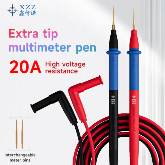 XZZ 20A Super Conducting Multimeter Pen Probe Accurate Measurement Superconductive Needle Current Voltage Test Cable Tools