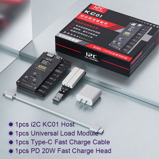 i2C KC01 Battery Flex Cable Data Corrector for iPhone 11 12 13 Pro Max Fix Battery Error Health Warning Cycle Times Modify