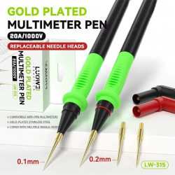 LUOWEI LW-315 20A 1000W Universal Gold Plated Multimeter Pen LUOWEI LW-315 20A 1000W Universal Gold Plated Multimeter Pen