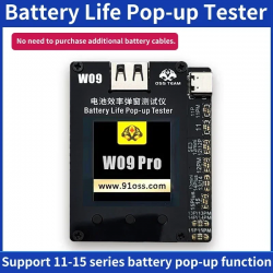 OSS W09 Pro V3 Battery Life Pop-up Tester Battery Health Data Repair Tool OSS W09 Pro V3 Battery Life Pop-up Tester Battery Health Data Repair Tool