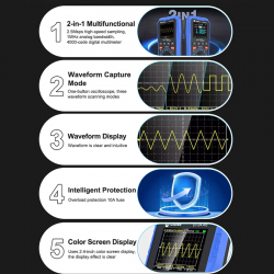 SUNSHINE DT-24 Pro 2 in 1 Oscilloscope Multimeter Automatic Sleep Intelligent Protection Convenient Data Storage SUNSHINE DT-24 Pro 2 in 1 Oscilloscope Multimeter Automatic Sleep Intelligent Protection Convenient Data Storage