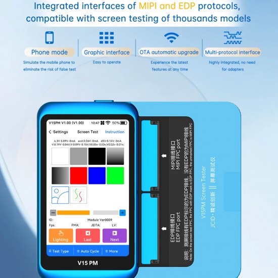 JCID V15PM Professional Screen Tester JCID V15PM iPhone LCD OLED Screen Tester Display Diagnostic Tool