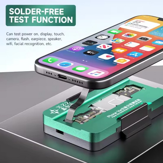XZZ iSocket 16E – Logic Board Testing Rack for iPhone 16E Repairs XZZ iSocket 16E Delamination Test Frame for iPhone 16E Motherboard Function Testing