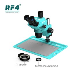 RF4 RF-6565 Pro D2 Aluminum Alloy Microscope – Nine-Speed Zoom, Large Base & Wide Field of View
