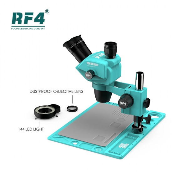 RF4 RF-6565 Pro D2 Microscope – Professional Repair Tool with Wide Vision RF4 RF-6565 Pro D2 Aluminum Alloy Microscope with Nine-Speed Zoom and Wide Field of View for Mobile Phone and Computer Repair