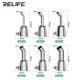 RELIFE 857 Series – Angled 304 Stainless Steel Nozzle Set for Hot Air Rework Stations RELIFE 857 Series 4–12mm Angled Stainless Steel Hot Air Gun Nozzle Set for 850/857 Heat Guns