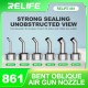 RELIFE 861 Series – Rust-Proof 45° Curved Hot Air Gun Nozzles Set for Repair Work RELIFE 861 Series 4–12mm Angled Hot Air Nozzles for Microscope Soldering and Phone Repair