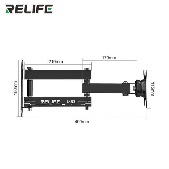 RELIFE MS3 360° Swivel Monitor Mount – Durable and Flexible Display Arm RELIFE MS3 360° Rotating Monitor Mount – Adjustable 14-27" Screen Bracket for Wall or Desk