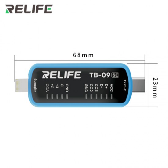 RELIFE TB-09 SE USB Charging Port Tester – Quick and Portable Detection Tool RELIFE TB-09 SE Portable USB Charging Port Tester – Lightning & Type-C Compatible