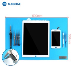 SUNSHINE SS-004F High-Temperature Resistant Work Pad Blue – Large Thermal Insulation Mat for Repair Stations