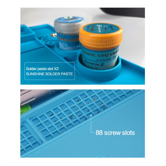 Sunshine SS-004E Magnetic Insulation Silicone Repair Mat Sunshine SS-004E Silicone Magnetic Repair Mat – Heat Resistant Insulation Desk Pad