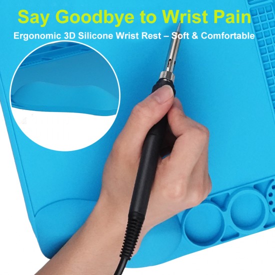 Sunshine SS-004H 3D Silicone Repair Mat – Heat-Resistant & Ergonomic Design Sunshine SS-004H 3D Silicone Repair Mat with Magnetic Slots and Ergonomic Wrist Rest