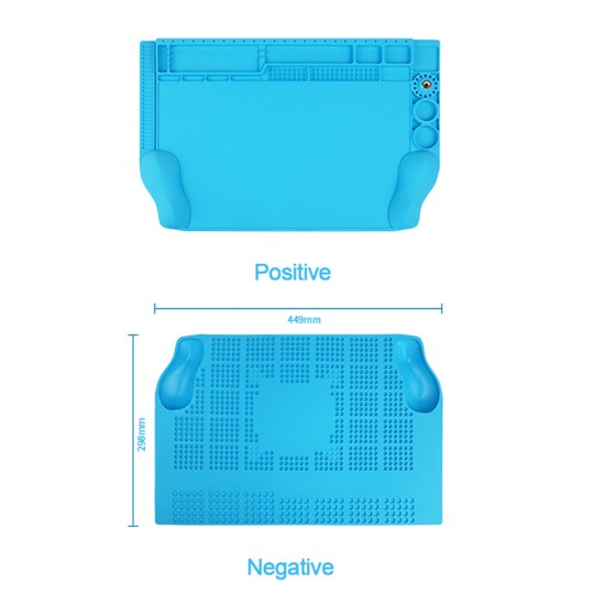 Sunshine SS-004H 3D Silicone Repair Mat – Heat-Resistant & Ergonomic Design Sunshine SS-004H 3D Silicone Repair Mat with Magnetic Slots and Ergonomic Wrist Rest