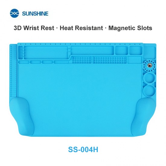 Sunshine SS-004H 3D Silicone Repair Mat – Heat-Resistant & Ergonomic Design Sunshine SS-004H 3D Silicone Repair Mat with Magnetic Slots and Ergonomic Wrist Rest