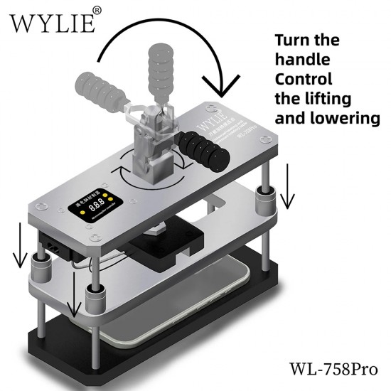WYLIE WL-758Pro – Screen Bonding Fixture with Constant Heating and Pressure Table WYLIE WL-758Pro 2-in-1 Heating and Pressure Fixture Tool for Mobile Phone Screen Repair