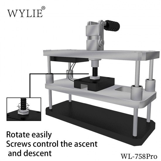WYLIE WL-758Pro – Screen Bonding Fixture with Constant Heating and Pressure Table WYLIE WL-758Pro 2-in-1 Heating and Pressure Fixture Tool for Mobile Phone Screen Repair
