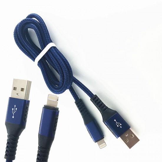 3A 1M USB to Lightning Charging Cable Thread Data Cable