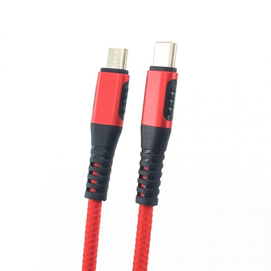 1M Type-C to Micro Charging Cable Thread Data Cable