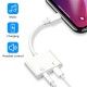 2 in 1 3.5mm to Lightning Earphone Audio Adapter for iPhone Charger Cable Aux Dual Jack Splitter