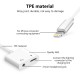 2 in 1 3.5mm to Lightning Earphone Audio Adapter for iPhone Charger Cable Aux Dual Jack Splitter