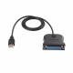 USB 2.0 To 25 Pin DB25 Parallel Printer Adapter Cable