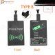 QI Wireless Charger Receiver for Android Micro USB Type C Lighting Charging Adapter Receiver