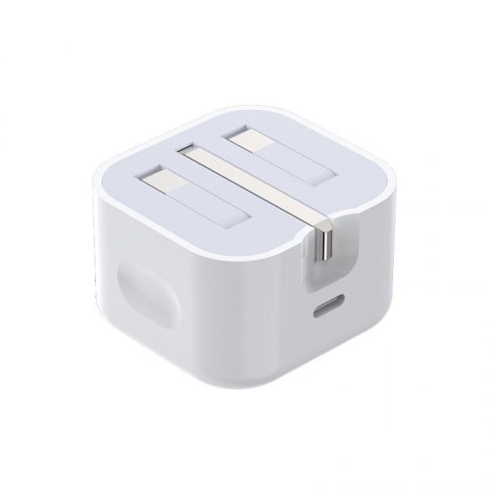 20W USB-C Power Adapter UK Plug PD Fast Charger