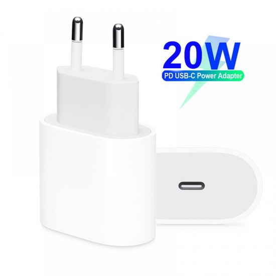 20W USB-C Power Adapter EU Plug PD Fast Charger