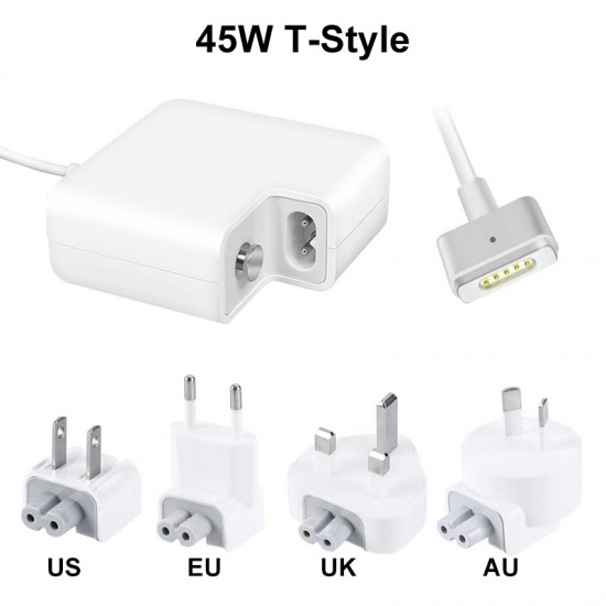 45W T-Style Connector MagSafe 2 Power Adapter EU/AU/UK/US Version Can Be Selected