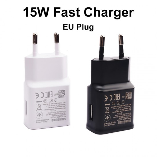 15W Fast Charger For Samsung Galaxy S10 USB Power Adaptor EU Plug